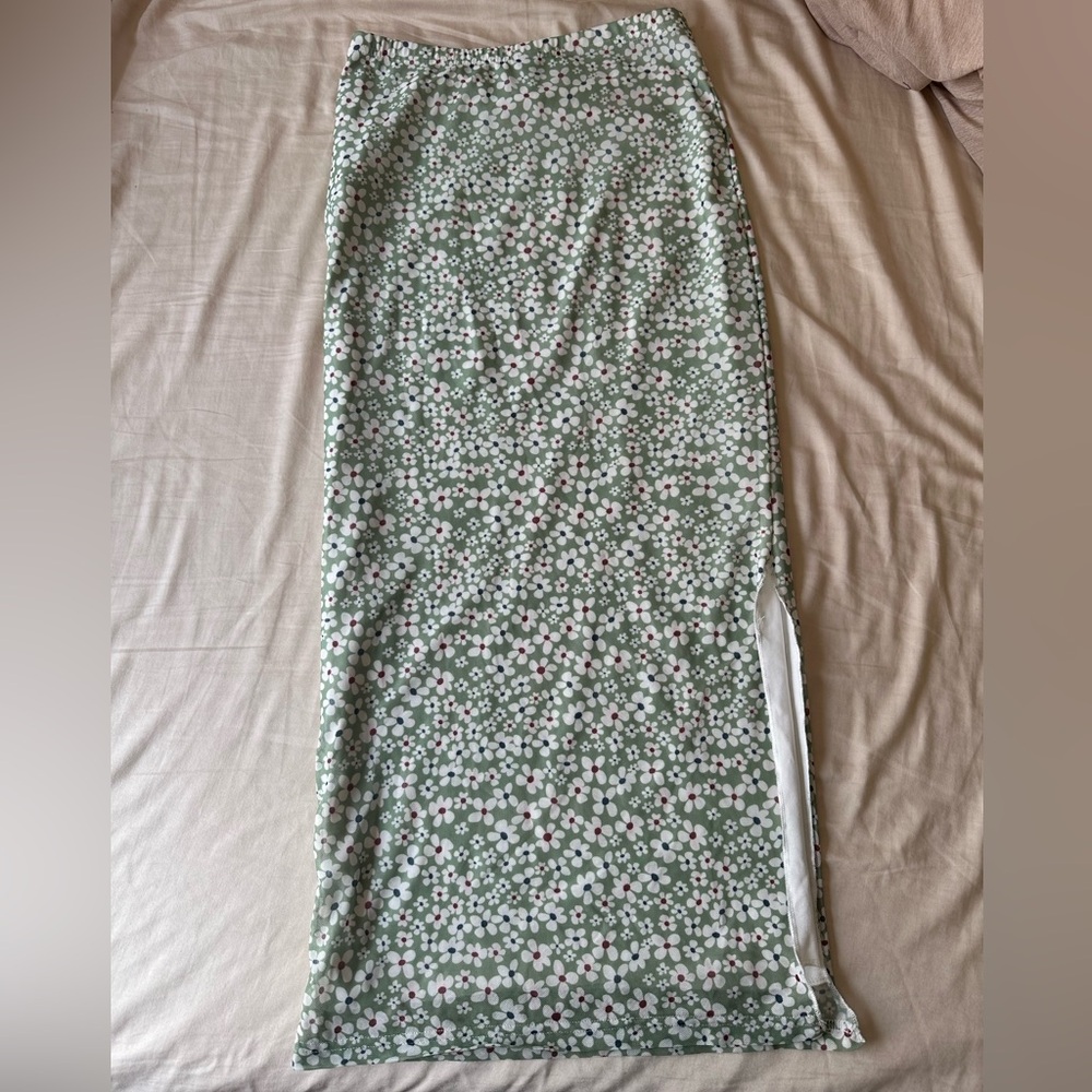 SHEIN long floral skirt